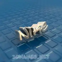 nike in Blue Bling style - 3D name wallpaper