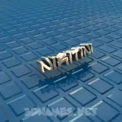 nikitini in Blue Bling style - 3D name wallpaper