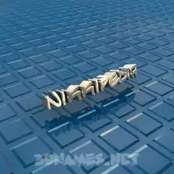 nikkipedia in Blue Bling style - 3D name wallpaper