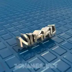 nikku in Blue Bling style - 3D name wallpaper