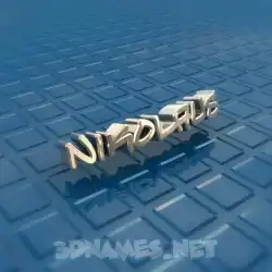 nikolaus in Blue Bling style - 3D name wallpaper