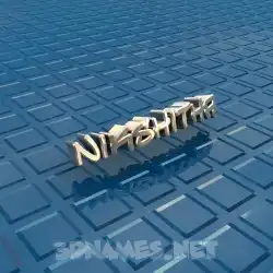 nikshitha in Blue Bling style - 3D name wallpaper