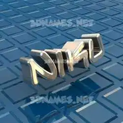 niku in Blue Bling style - 3D name wallpaper