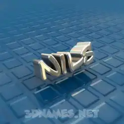 nils in Blue Bling style - 3D name wallpaper