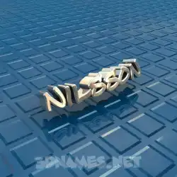 nilsson in Blue Bling style - 3D name wallpaper