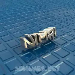 nimai in Blue Bling style - 3D name wallpaper