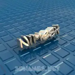 nimesh in Blue Bling style - 3D name wallpaper