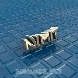 nimit in Blue Bling style - 3D name wallpaper