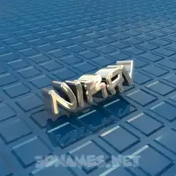 nirav in Blue Bling style - 3D name wallpaper