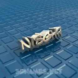 nisgha in Blue Bling style - 3D name wallpaper