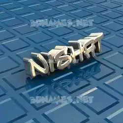 nishat in Blue Bling style - 3D name wallpaper