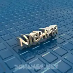 nishka in Blue Bling style - 3D name wallpaper