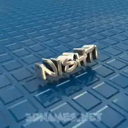 nishti in Blue Bling style - 3D name wallpaper