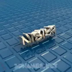 nisiya in Blue Bling style - 3D name wallpaper