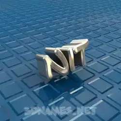nit in Blue Bling style - 3D name wallpaper