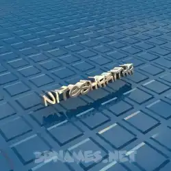 nitesharitha in Blue Bling style - 3D name wallpaper