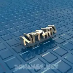 nithin in Blue Bling style - 3D name wallpaper