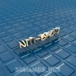 niti-bronx in Blue Bling style - 3D name wallpaper