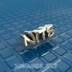 nits in Blue Bling style - 3D name wallpaper