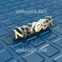 nivesh in Blue Bling style - 3D name wallpaper