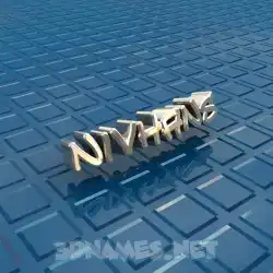 nivhans in Blue Bling style - 3D name wallpaper