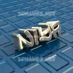 niya in Blue Bling style - 3D name wallpaper