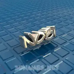 nobi in Blue Bling style - 3D name wallpaper