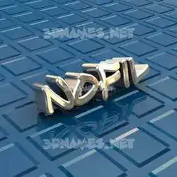 nofil in Blue Bling style - 3D name wallpaper
