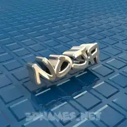 noja in Blue Bling style - 3D name wallpaper