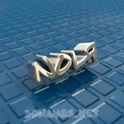 nola in Blue Bling style - 3D name wallpaper