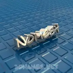 nomesh in Blue Bling style - 3D name wallpaper