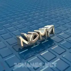nompi in Blue Bling style - 3D name wallpaper
