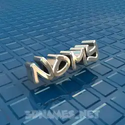 nomy in Blue Bling style - 3D name wallpaper
