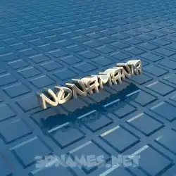 nonamania in Blue Bling style - 3D name wallpaper