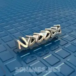 nooody in Blue Bling style - 3D name wallpaper
