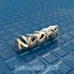 noora in Blue Bling style - 3D name wallpaper