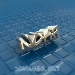 nora in Blue Bling style - 3D name wallpaper