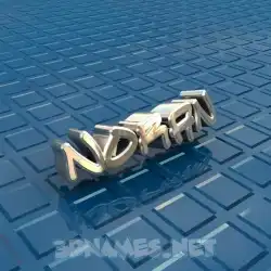 noran in Blue Bling style - 3D name wallpaper