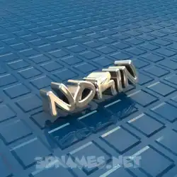 norin in Blue Bling style - 3D name wallpaper