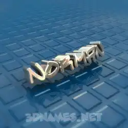 norman in Blue Bling style - 3D name wallpaper