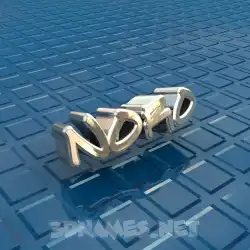 noro in Blue Bling style - 3D name wallpaper