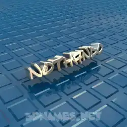 nothando in Blue Bling style - 3D name wallpaper