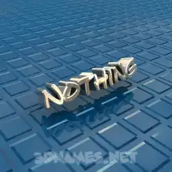 nothing in Blue Bling style - 3D name wallpaper