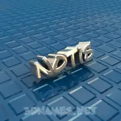 notis in Blue Bling style - 3D name wallpaper