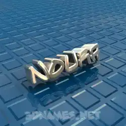 noura in Blue Bling style - 3D name wallpaper