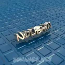 noushin in Blue Bling style - 3D name wallpaper