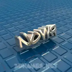 nowa in Blue Bling style - 3D name wallpaper