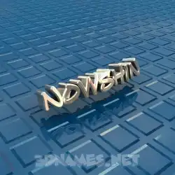 nowshin in Blue Bling style - 3D name wallpaper