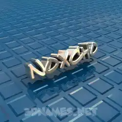 noxcho in Blue Bling style - 3D name wallpaper