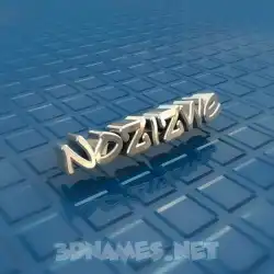 nozizwe in Blue Bling style - 3D name wallpaper